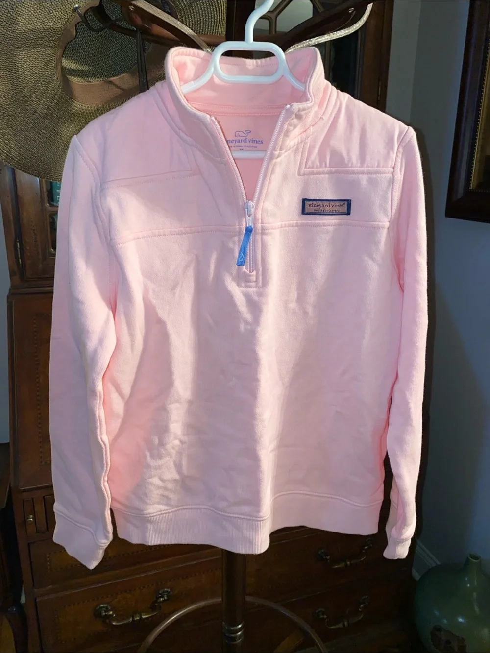 Vineyard Vines Light Pink Quarter-Zip Pullover kids M (10-12)